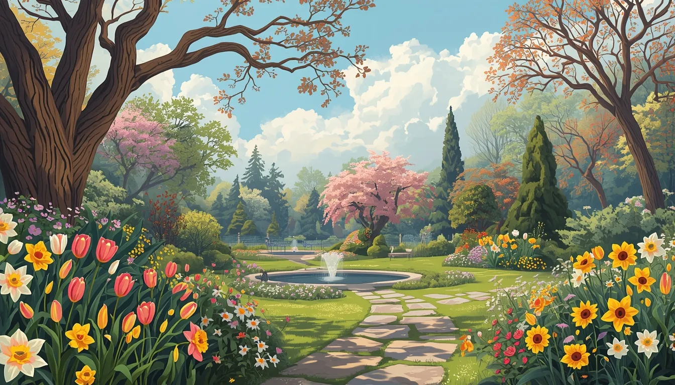 Seasonal Garden Illustration